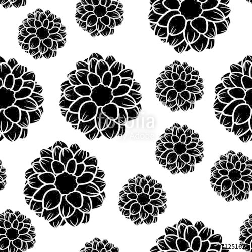 500x500 Dahlias Flowers Pattern Seamless Stock Image And Royalty Free