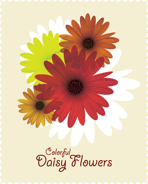 Colorful Daisy Flowers Vector Free Vector In Encapsulated 482x600 Colorful Daisy Flowers Vector Free Vector In Encapsulated