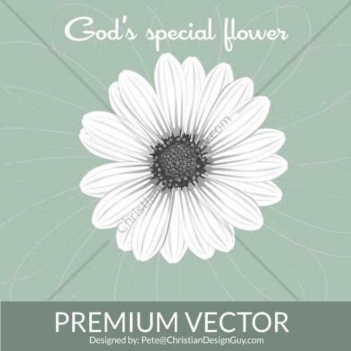 Premium Daisy Flower Christian Vector Church Clipart 500x500 Premium Daisy Flower Christian Vector Church Clipart