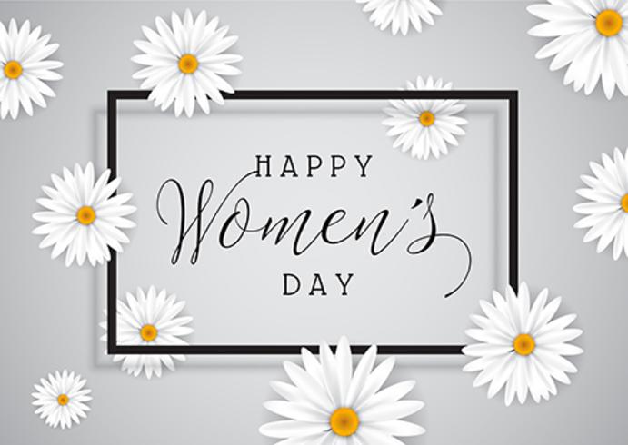 Women's Day Background With Daisies Vector 691x490 Women's Day Background With Daisies Vector