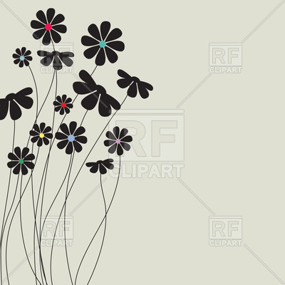 400x400 Simple Symbolic Ox Eye Daisy Silhouettes Vector Image Of Plants
