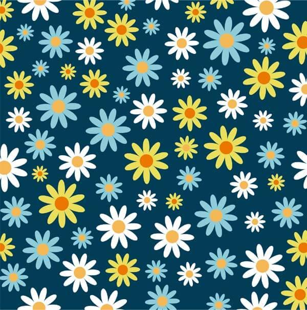 Daisy Pattern Vector Background 600x605 Daisy Pattern Vector Background