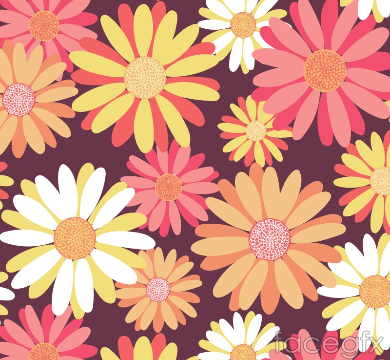 Painted Daisy Seamless Vector Background Over Millions Vectors 800x737 Painted Daisy Seamless Vector Background Over Millions Vectors