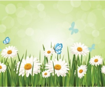 Vector Spring Daisy Background Flower Vector Art 336x280 Vector Spring Daisy Background Flower Vector Art