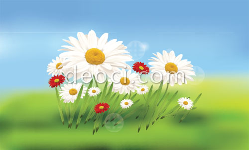 Vector Daisy Illustrator Mesh Tool Fill The Background Of Blue Sky 500x302 Vector Daisy Illustrator Mesh Tool Fill The Background Of Blue Sky