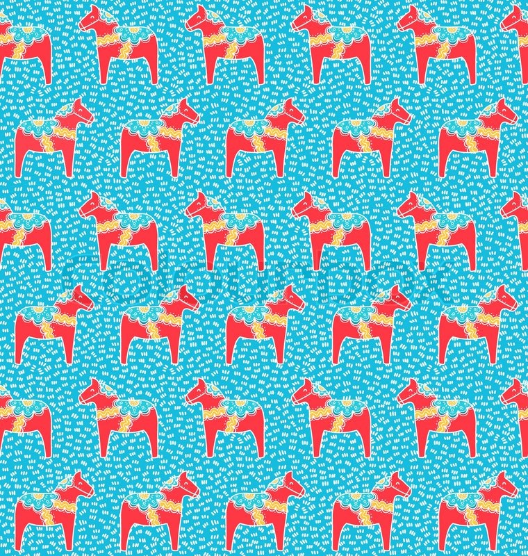 Dala Horse Seamless Pattern Stock Vector Colourbox 760x800 Dala Horse Seamless Pattern Stock Vector Colourbox