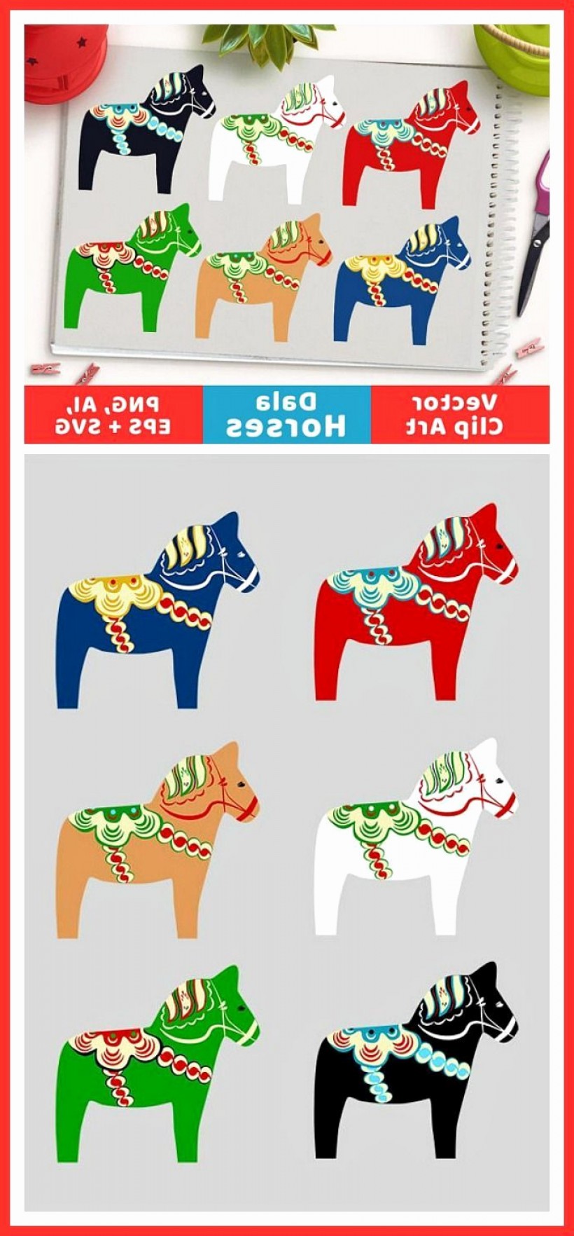 Dala Horse Vector at Vectorified.com | Collection of Dala Horse Vector ...