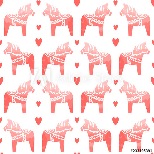 Seamless Pattern In Scandinavian Style Vector Illustration 500x500 Seamless Pattern In Scandinavian Style Vector Illustration