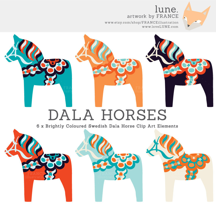 Bright Dala Horse Clip Art 901x851 Bright Dala Horse Clip Art