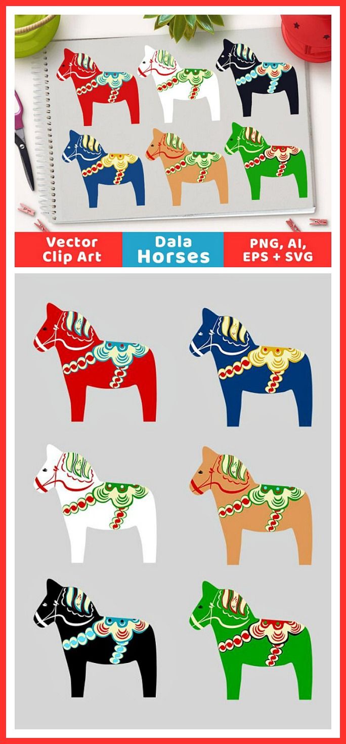 Dala Horse Clipart, Christmas Clipart, Scandinavian Clipart 684x1470 Dala Horse Clipart, Christmas Clipart, Scandinavian Clipart