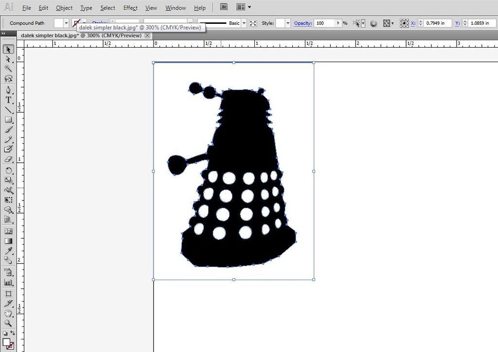 1024x725 Laser Cut Dalek Jewelry From Black And White Images Steps