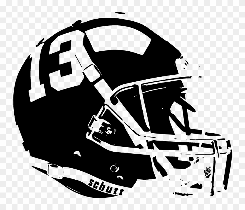 840x720 American Football Helmet Vector Silhouette Free Vector