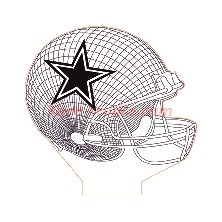 450x450 Dallas Cowboys Nfl Helmet Illusion Lamp Plan Vector