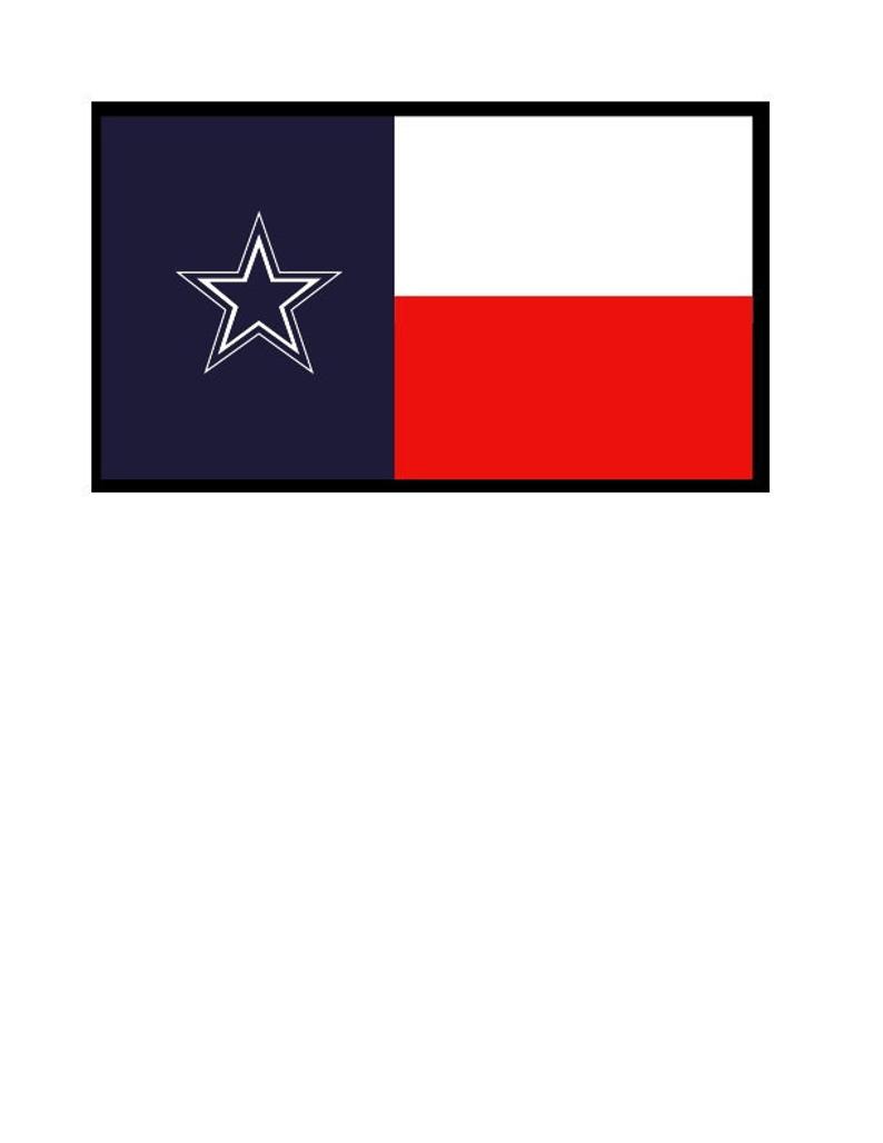 794x1028 Texas Flag Dallas Cowboys Vector Logo Etsy