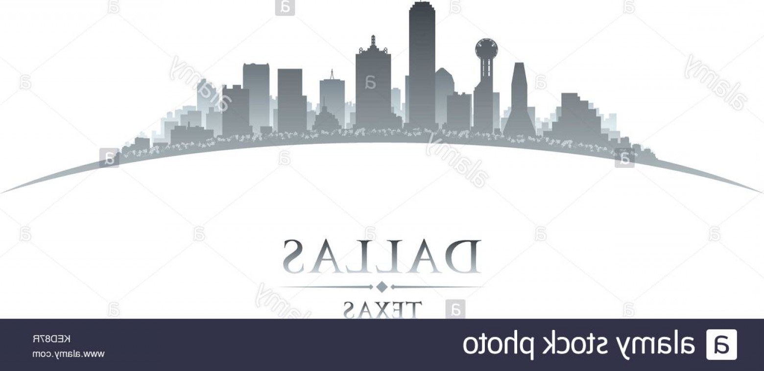 1560x758 Stock Image Dallas Texas City Skyline Silhouette Vector