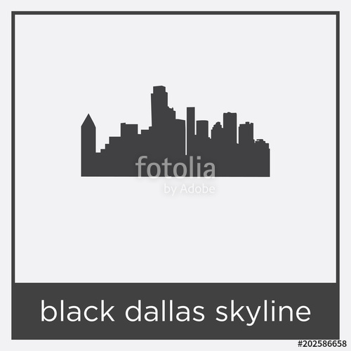 Black Dallas Skyline Icon Isolated On White Background Stock 500x500 Black Dallas Skyline Icon Isolated On White Background Stock