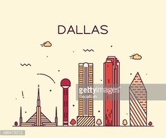 Dallas Skyline Trendy Vector Illustration Linear Stock Vectors 241x200 Dallas Skyline Trendy Vector Illustration Linear Stock Vectors