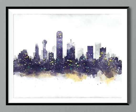 570x470 Dallas Skyline Art Vector Themile