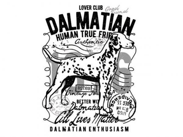 Dalmatian T Shirt Vector Illustration 600x450 Dalmatian T Shirt Vector Illustration