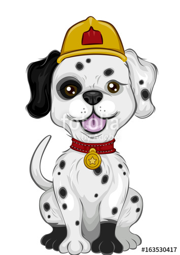 354x500 Dog Dalmatian Mascot Fire Fighter Stock Image And Royalty Free