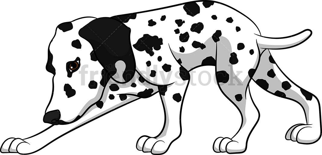 Sniffing Dalmatian Dog Cartoon Vector Clipart 1066x514 Sniffing Dalmatian Dog Cartoon Vector Clipart