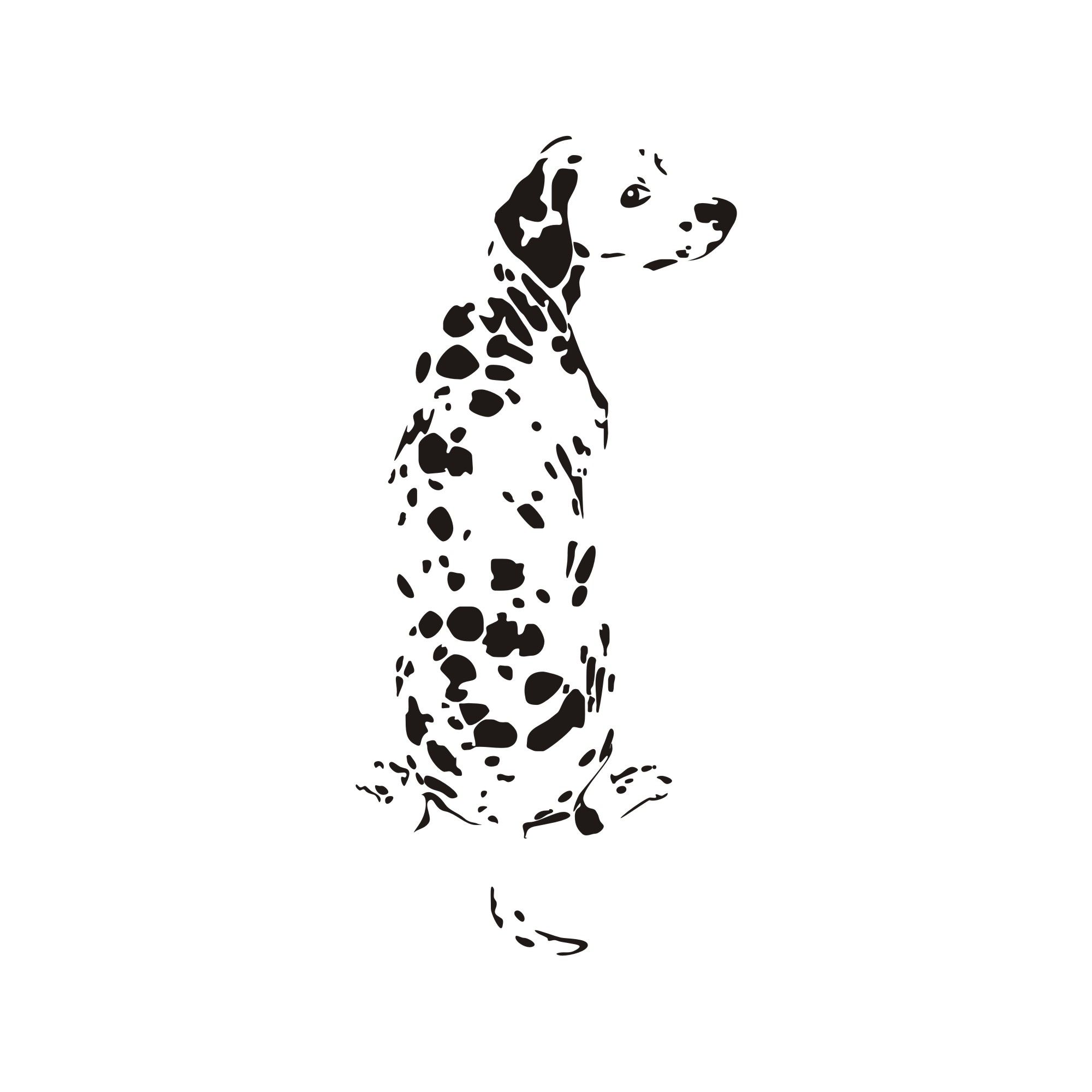 Vector Cartoon Style Dalmatian Dog 2000x2000 Vector Cartoon Style Dalmatian Dog