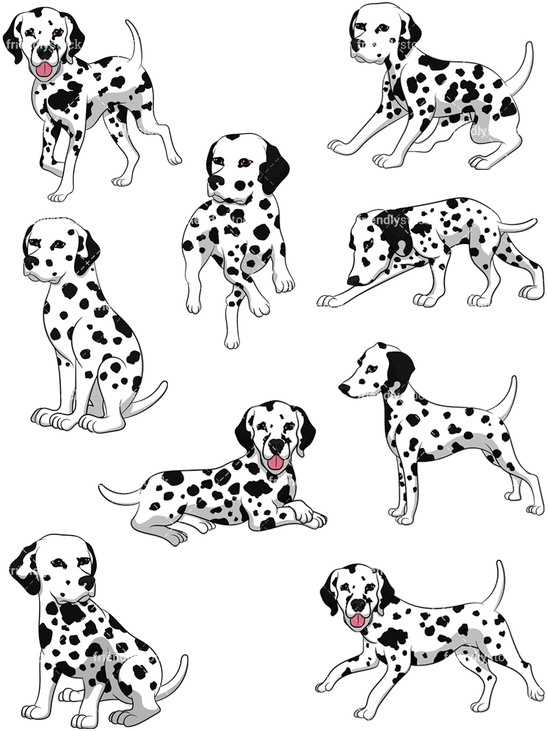 Dalmatian Dogs Cartoon Vector Clipart 800x1067 Dalmatian Dogs Cartoon Vector Clipart