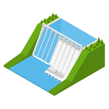 450x450 Hydroelectricity Power Station Isometric View Alternative Energy