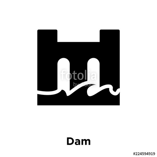 500x500 Dam Icon Vector Isolated On White Background, Logo Concept Of Dam