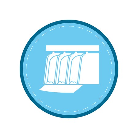 450x450 Hydroelectric Station Plant Water Dam Blue Circle Vector
