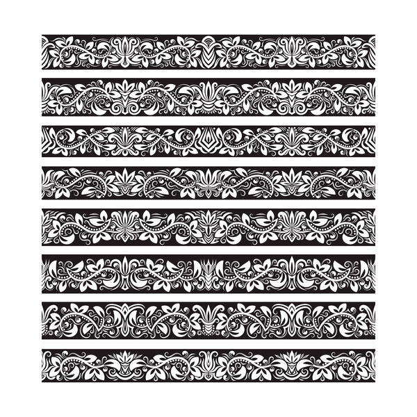 600x600 Seamless Damask Black Borders Vectors Free Download