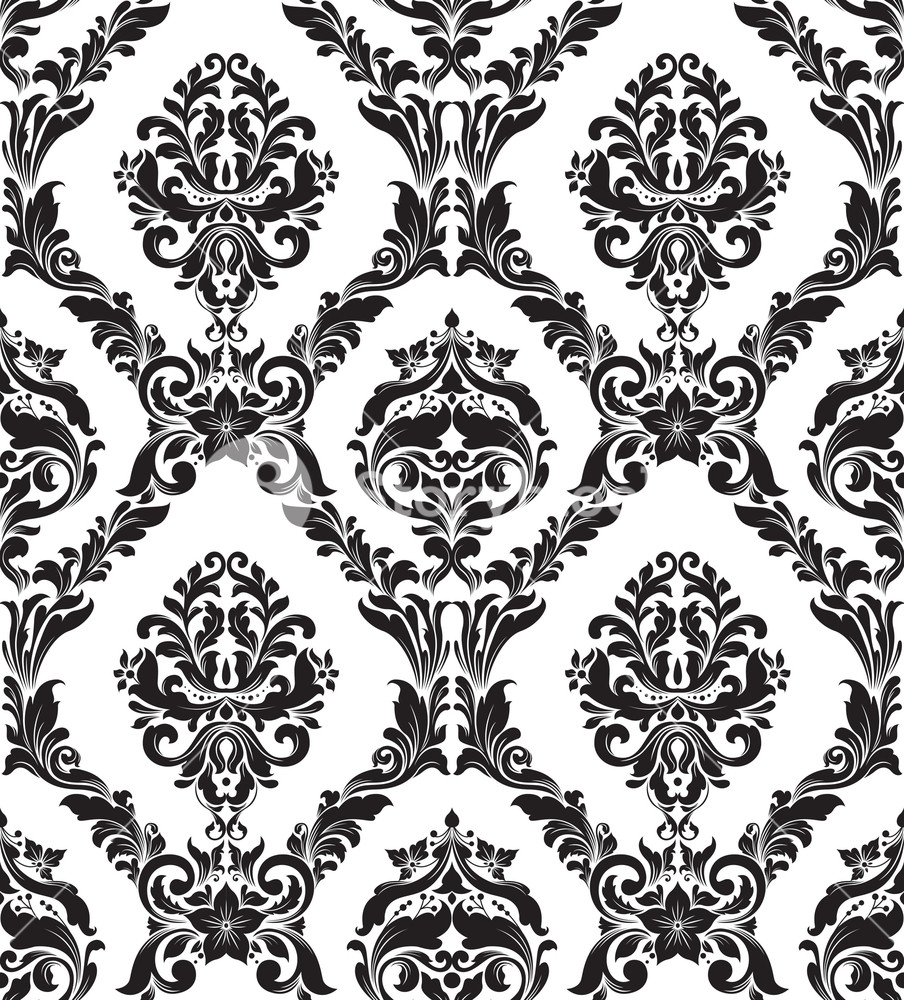 Vector Damask Pattern Royalty Free Stock Image 904x1000 Vector Damask Pattern Royalty Free Stock Image