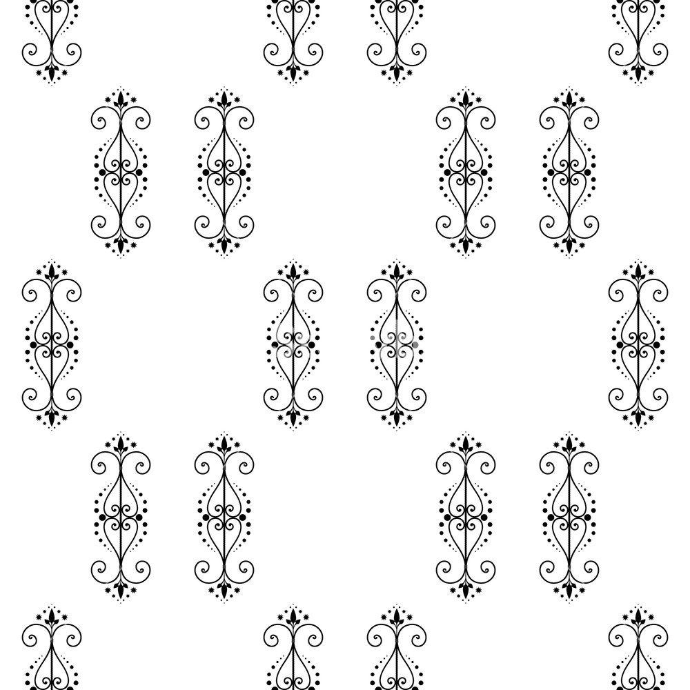 1000x1000 Damask Vector Floral Light Pattern With Arabesque And Oriental
