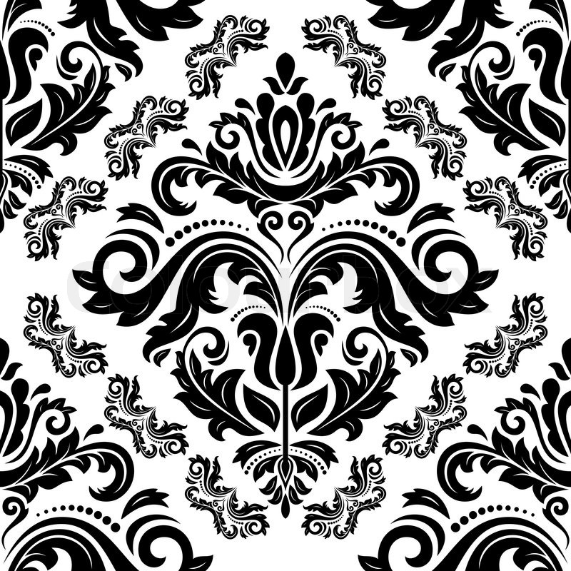 800x800 Damask Vector Floral Pattern With Stock Vector Colourbox