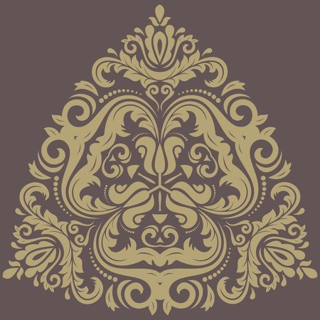 450x450 Damask Vector Floral Pattern With Arabesque And Oriental Golden