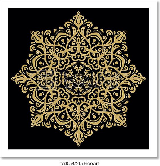 561x581 Free Art Print Of Damask Vector Oriental Pattern Damask Vector