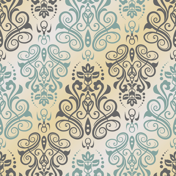 600x600 Abstract Seamless Pattern With Ornament Damask Vector Free Download