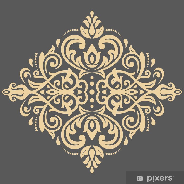 700x700 Damask Vector Oriental Pattern Wall Mural