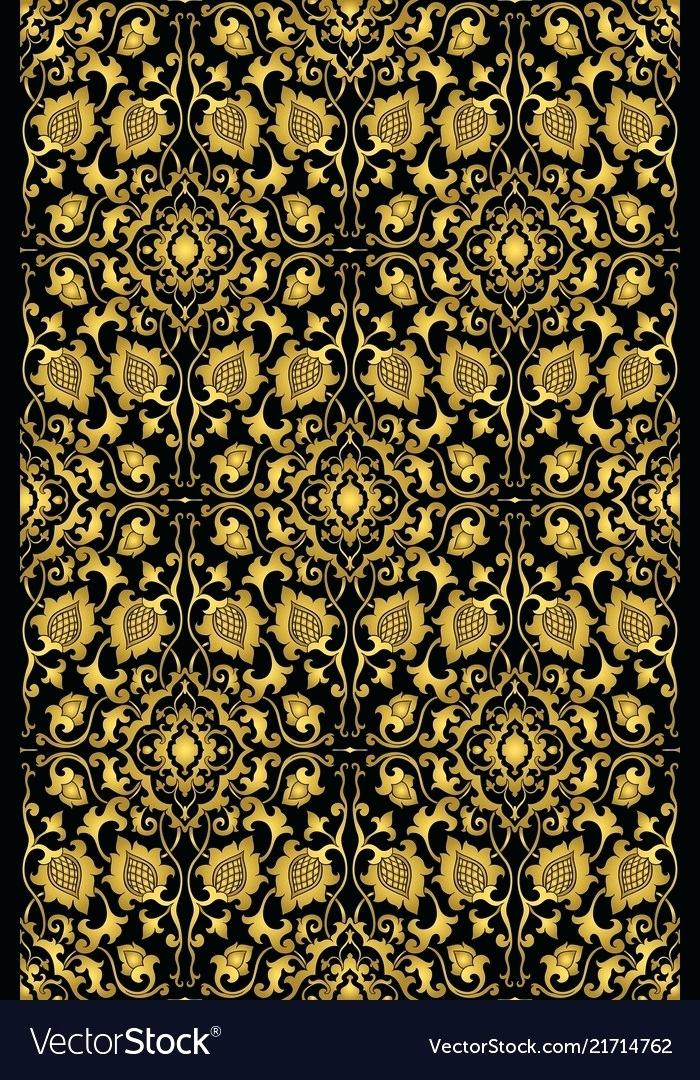 Gold Pattern With Damask Vector Image Royalty Free Border Template 700x1080 Gold Pattern With Damask Vector Image Royalty Free Border Template