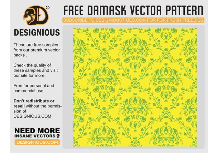 Damask Vector Brush Free Graphics Uihere 700x490 Damask Vector Brush Free Graphics Uihere