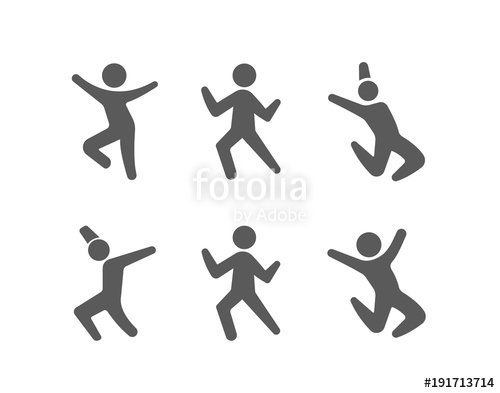500x393 Human Dance Icon Stock Image And Royalty Free Vector