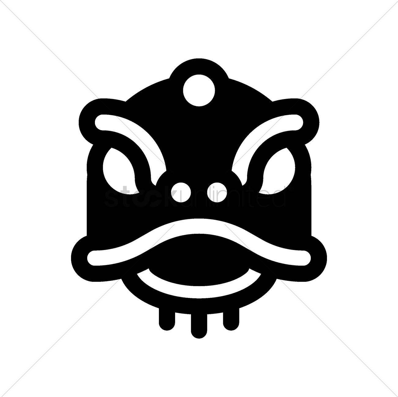 1300x1299 Chinese Lion Dance Icon Vector Image