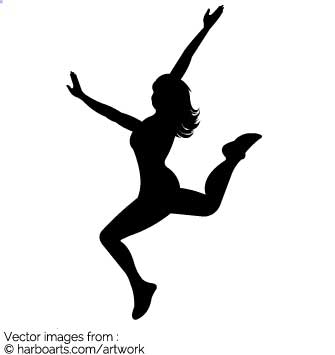 Download Dance Jump Silhouette 335x355 Download Dance Jump Silhouette