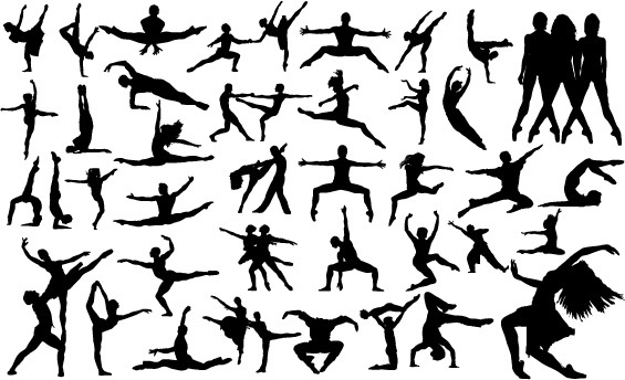 Dance Silhouette Vector at Vectorified.com | Collection of Dance ...