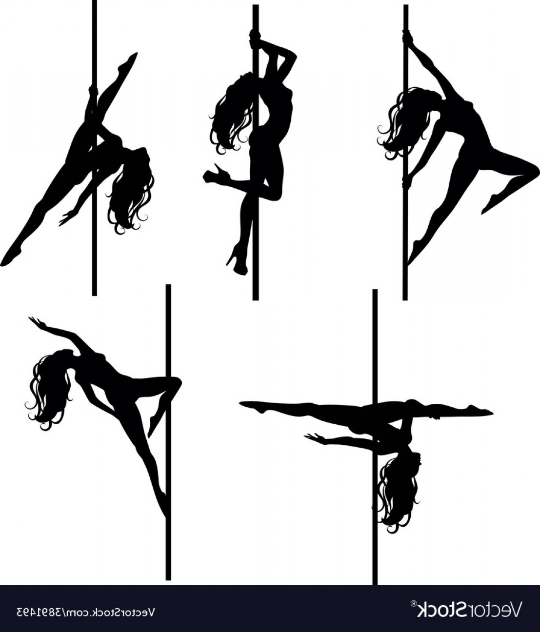 Five Pole Dancers Silhouettes Vector Soidergi 1107x1296 Five Pole Dancers Silhouettes Vector Soidergi