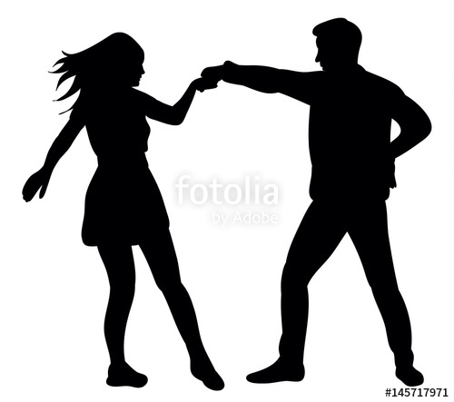 Guy And Girl Dancing Silhouette Vector, Illustration Stock Image 500x443 Guy And Girl Dancing Silhouette Vector, Illustration Stock Image