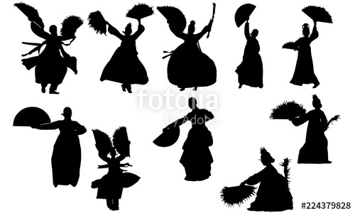 Korean Fan Dance Dance Cri, Black Dancer Silhouette 500x300 Korean Fan Dance Dance Cri, Black Dancer Silhouette