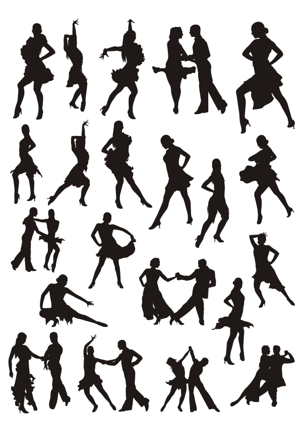 Latin Dance Silhouette Vector Set Free Vector Download In Cdr 595x842 Latin Dance Silhouette Vector Set Free Vector Download In Cdr