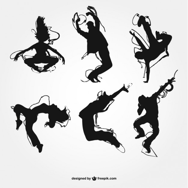 Modern Dance Silhouettes Vector Free Download 626x626 Modern Dance Silhouettes Vector Free Download