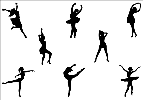 Dance Silhouette Vector 502x352 Dance Silhouette Vector
